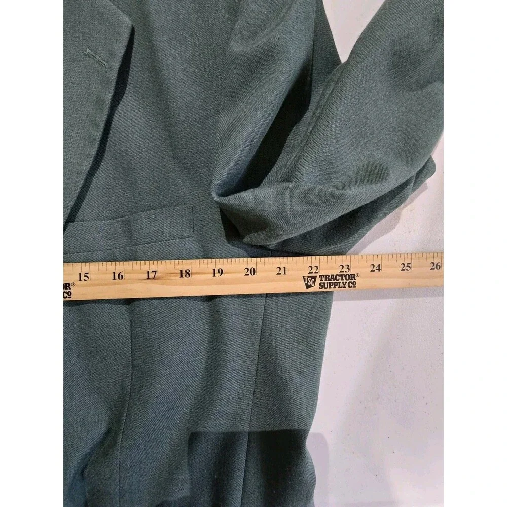 Vintage New Castle & York Blazer Mens 46L Green Sports Coat Jacket